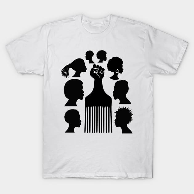 Power comes from the hair T-Shirt by staywokebrand